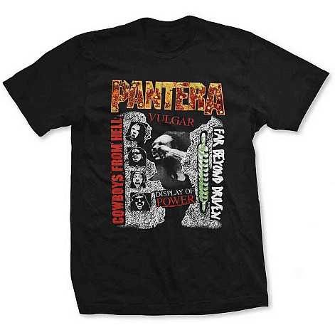 Pantera koszulka, 3 Albums Black, męskie