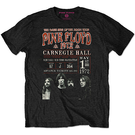 Pink Floyd koszulka, Carnegie ´72 Black, męskie