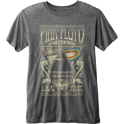 Pink Floyd koszulka, Carnegie Hall Poster Charcoal Burnout, męskie