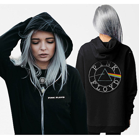 Pink Floyd bluza, Circle Logo BackPrint Zip, damska