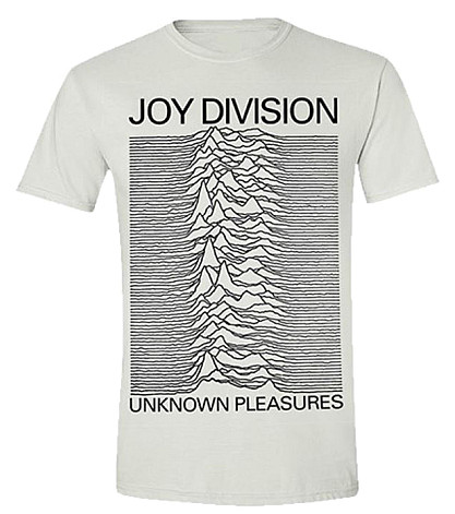Joy Division koszulka, Unknown Pleasures White, męskie