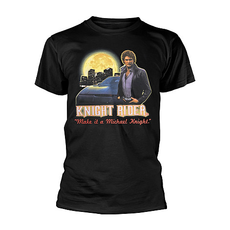Knight Rider koszulka, Make It A Michael Knight Black, męskie