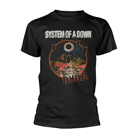 System Of A Down koszulka, B.Y.O.B. Black, męskie
