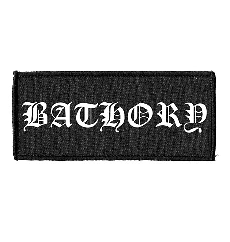 Bathory tkaná naszywka PES 100x40 mm, Logo