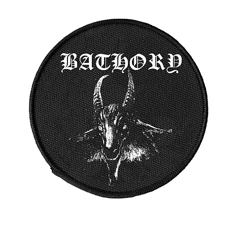 Bathory tkaná naszywka PES 100 mm, Goat (Circle)