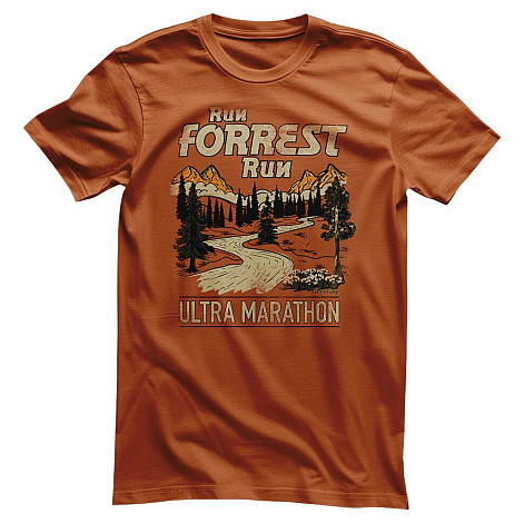 Forrest Gump koszulka, Ultra Marathon Burnt Orange, męskie