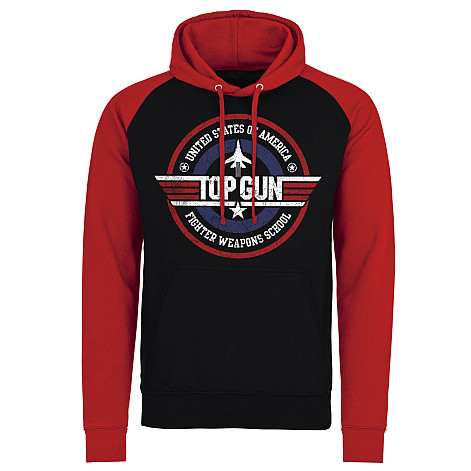 Top Gun bluza, Fighter Weapons School Black-Red, męska