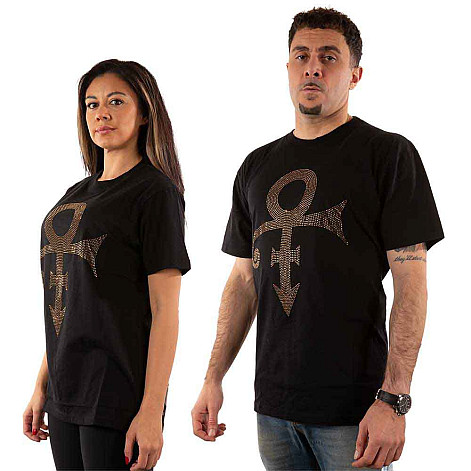 Prince koszulka, Gold Symbol Embellished Black, męskie