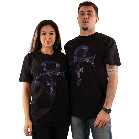 Prince koszulka, Purple Symbol Embellished Black, męskie