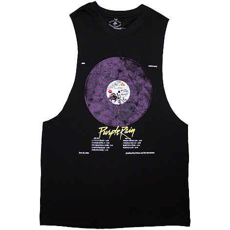 Prince podkoszulek, Purple Rain Disc Black, męskie
