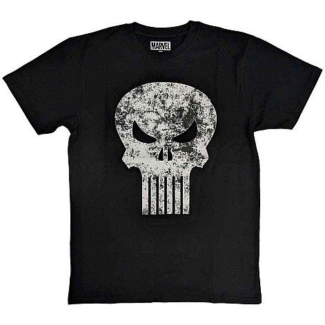 The Punisher koszulka, Punisher Distressed Logo Black, męskie