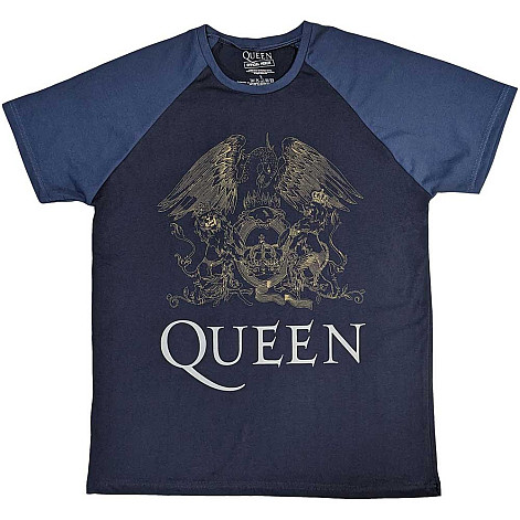 Queen koszulka, Crest Navy Blue & Denim Blue, męskie
