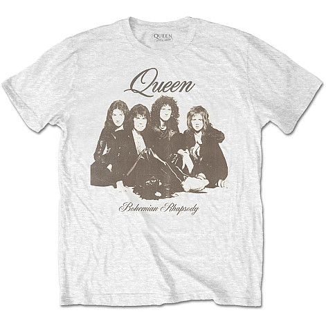 Queen koszulka, Bo Rhap Portrait White, męskie
