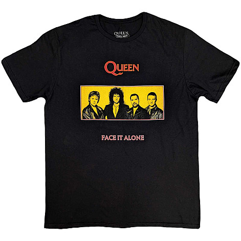Queen koszulka, Face It Alone Panel Black, męskie