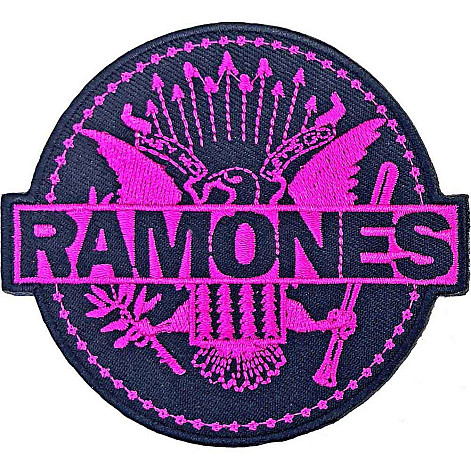 Ramones tkaná nažehlovačka PES 90 mm, Pink Seal