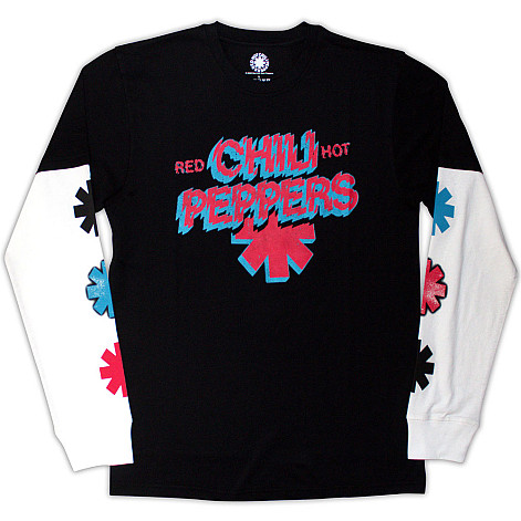Red Hot Chili Peppers koszulka długi rękaw, Shock Logo Black & White, męskie