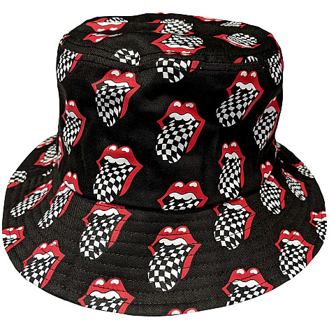 Rolling Stones klobouk, Checker Tongue Pattern Charcoal Grey, unisex