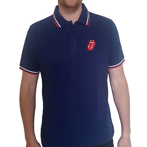 Rolling Stones koszulka, Classic Tongue Polo Navy, męskie