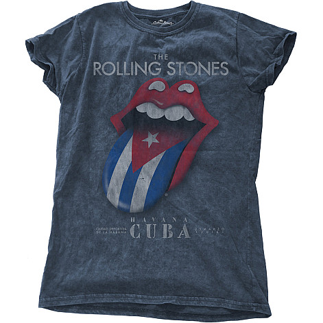 Rolling Stones koszulka, Havana Cuba Snow Wash Denim, damskie