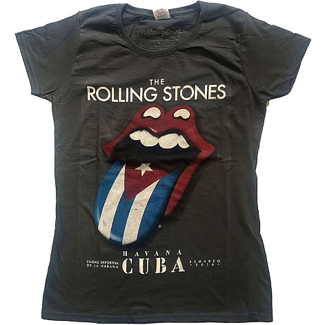 Rolling Stones koszulka, Havana Cuba Girly Grey, damskie