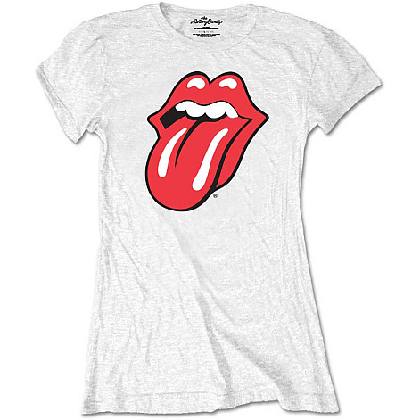 Rolling Stones koszulka, Classic Tongue White, damskie