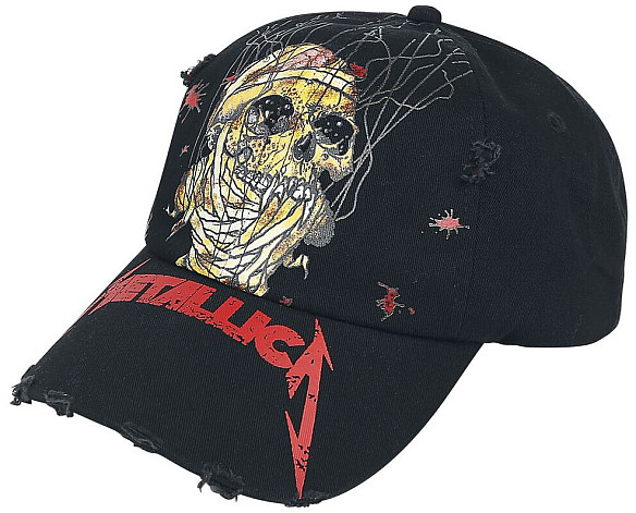 Metallica czapka z daszkiem, Skull One Distressed Trucker Black