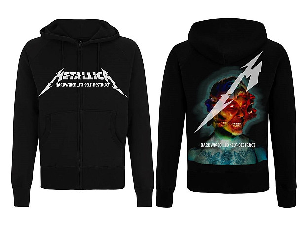 Metallica bluza, Hardwired Album Cover Black Zip, męska