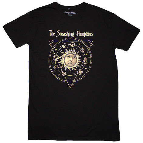 Smashing Pumpkins koszulkavé šaty, Celestial Sun Black, damskie