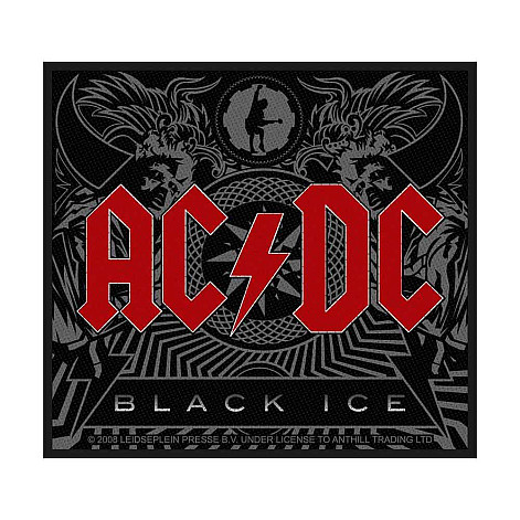 AC/DC tkaná naszywka PES 100 x 100 mm, Black Ice