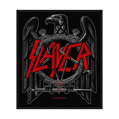 Slayer naszywka PES 100x50 mm, Black Eagle