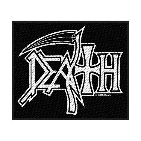 Death tkaná naszywka PES 100x90 mm, Logo