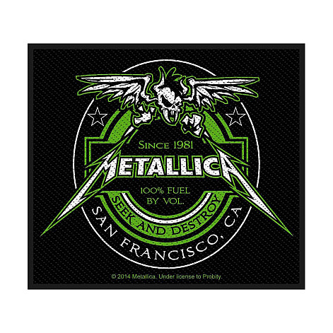 Metallica naszywka 100 x100 mm, Fuel