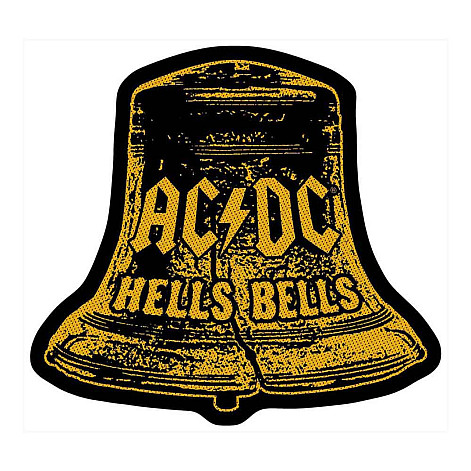 AC/DC tkaná naszywka PES 100 x 70 mm, Hells Bells Cut Out