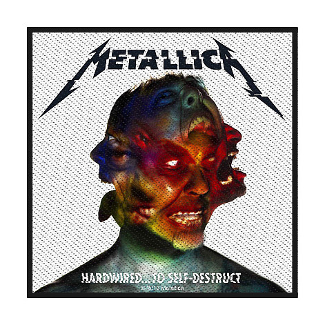 Metallica naszywka 100 x100 mm, Hardwired To Self Destruct