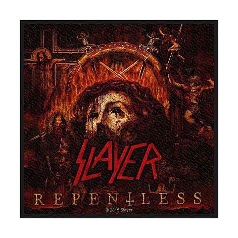 Slayer tkaná naszywka PES 100x100 mm, Repentless
