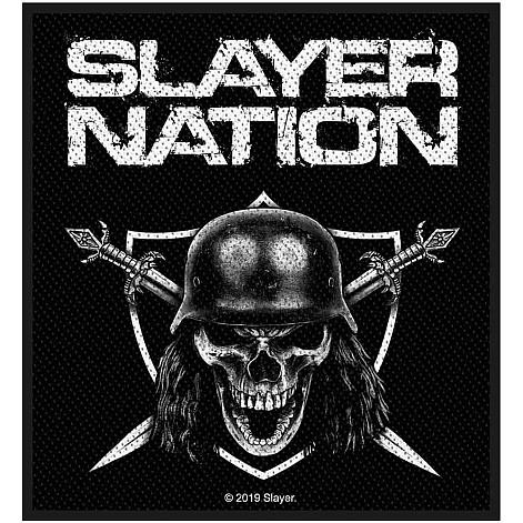 Slayer tkaná naszywka PES 100x90 mm, Slayer Nation
