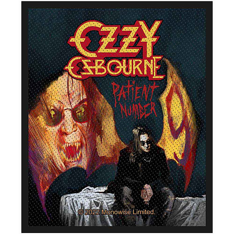 Ozzy Osbourne tkaná naszywka PES 100x100 mm, Patient No.9
