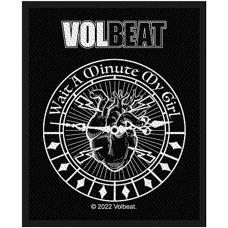 Volbeat tkaná naszywka PES 100x75 mm, Wait A Minute My Girl