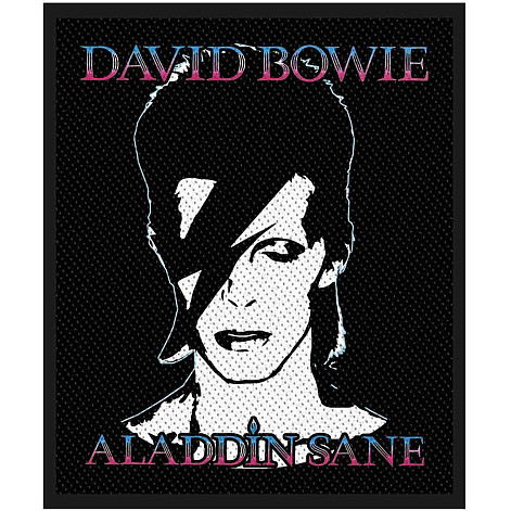 David Bowie tkaná naszywka PES 100x75 mm, Aladdin Sane 2
