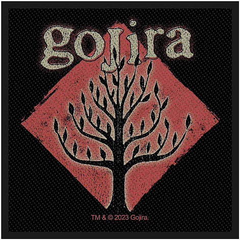 Gojira tkaná naszywka PES 100x100 mm, Tree Of Life