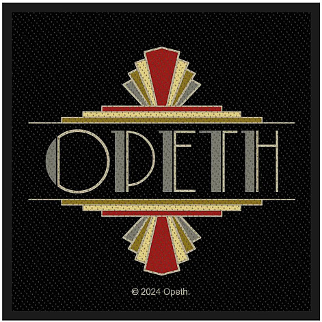 Opeth tkaná naszywka PES 100x100 mm, Art Deco Logo
