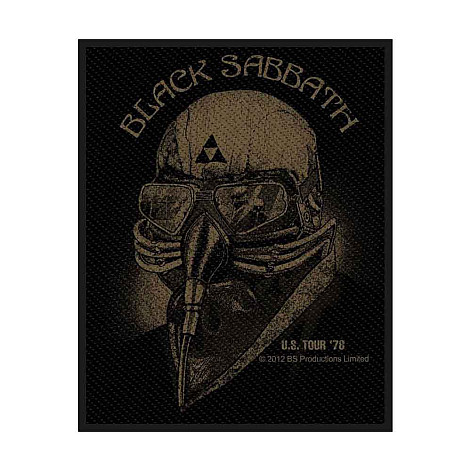 Black Sabbath tkaná naszywka PES 100 x 80 mm, US Tour 1978