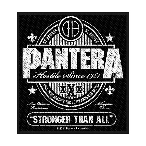 Pantera tkaná naszywka PES 100x90 mm, Stronger Than All