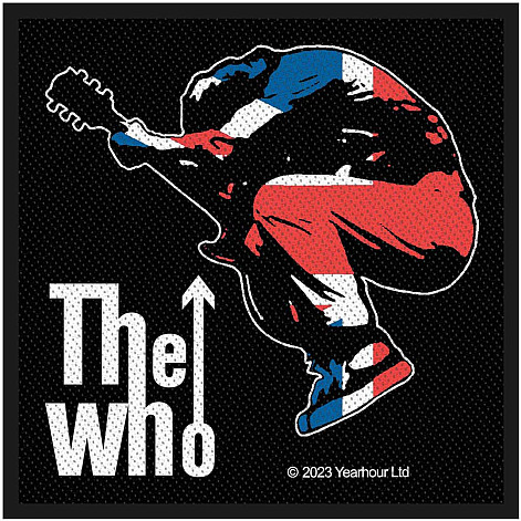 The Who tkaná naszywka PES 100x100 mm, Pete Jump