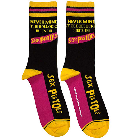 Sex Pistols ponožky, Never Mind The Bollocszt Stripes, unisex - velikost 7 až 11 (40 až 45)