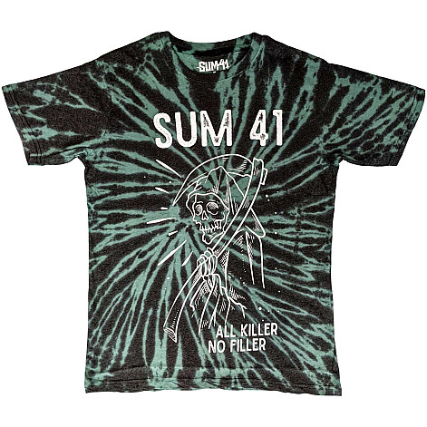 Sum 41 koszulka, Reaper Eco Dip Dye Green, męskie