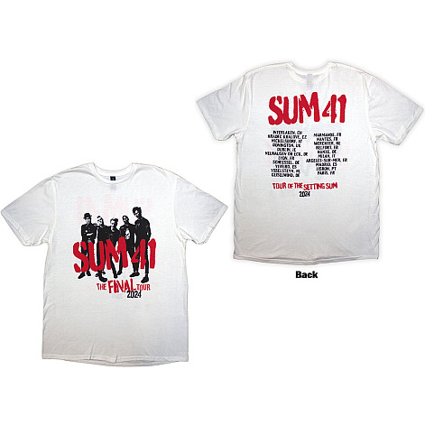 Sum 41 koszulka, Tour '24 Spray Paint BP White, męskie