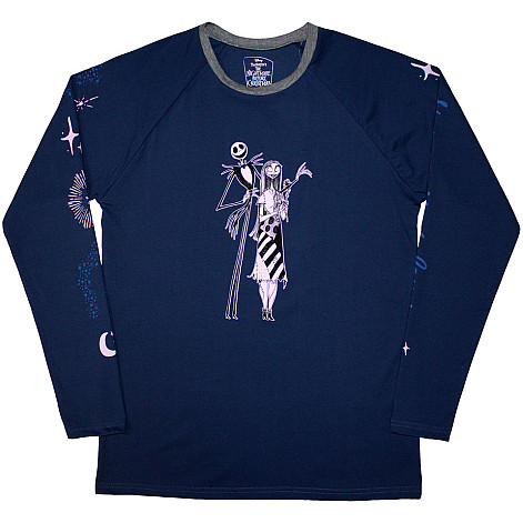 The Nightmare Before Christmas koszulka długi rękaw, Celestial Navy, męskie
