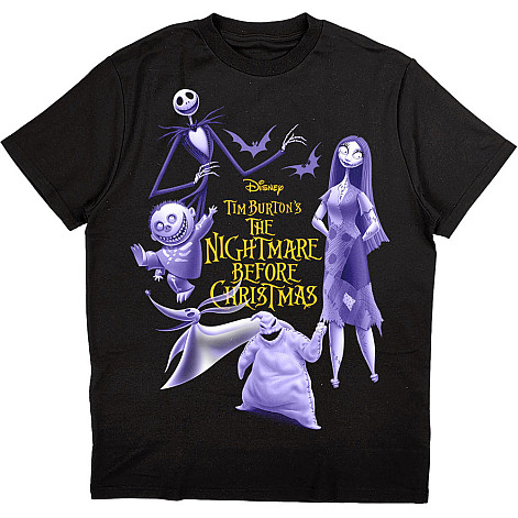 The Nightmare Before Christmas koszulka, Purple Characters Black, męskie