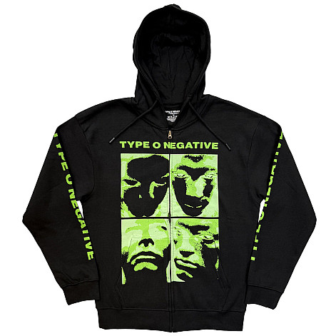 Type O Negative bluza, Faces Zipped Black, męska